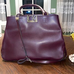 Maroon Calvin Klein Large Purse